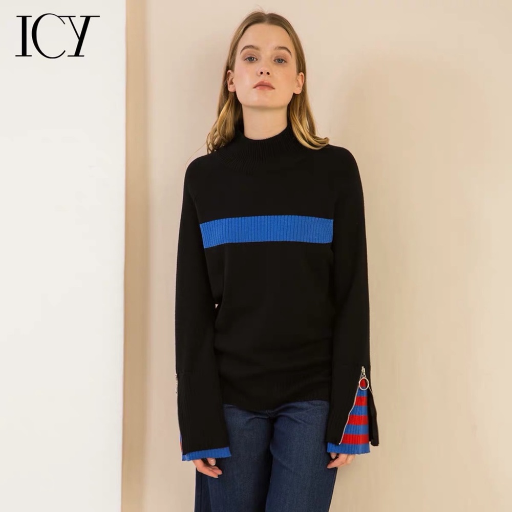 ICY sweater with sleeve detail
